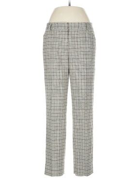 Tahari Beige and Gray Plaid Pants Size 6